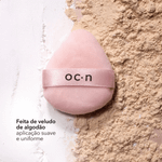 Mini Powder Puff Esponja para Acabamento Rosa Océane