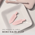 Mini Presilha de Cabelo Rosa - Hair Clip Océane
