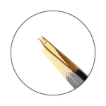Pinça Profissional Ponta Reta TW-048FHQH Dourada Klass Vough