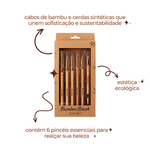 Bamboo Brush Eye Set - Kit de Pinceis para Olhos - Klass Vough