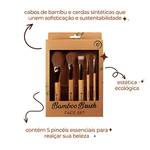 Bamboo Brush Face Set - Kit de Pinceis para Face - Klass Vough