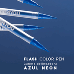 Caneta Delineadora Flash Color Pen Neon Oceane 4you