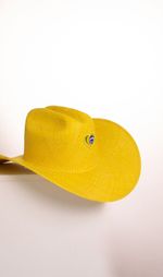 Chapéu Cowboy Brasil Amarelo - Coração