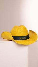 Chapéu Cowboy Amarelo e Verde Bandeira - Brasil