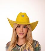 Chapéu Cowboy Brasil Amarelo - Coração