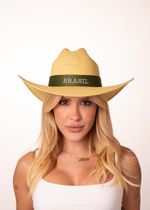 Chapéu Cowboy Brasil - Bege e Oliva