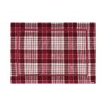 Lugar Americano Linen Xadrez Bordô