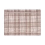 Lugar Americano Linen Xadrez Bege