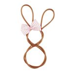 Porta Guardanapo Vime Coelho Laço Rosa