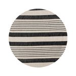 Capa Para Sousplat Linen Stripe Preto