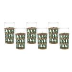 Conjunto De Copos Treliça Verde