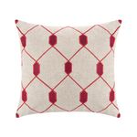 Almofada Cru Geometric Bordô