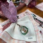 Porta-Guardanapo Orelhinha Poá Rosa Bb