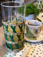 Conjunto De Copos Treliça Verde