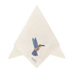 Guardanapo Linhão Off-white Beija Flor Azul