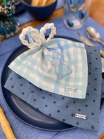Guardanapo Linho Estampado Little Love Saphire