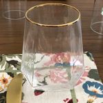 Copo Baixo Geometric Gold