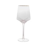 Taça De Cristal Para Vinho Friso Gold