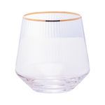 Copo De Vidro Friso Gold