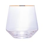 Copo De Vidro Friso Gold