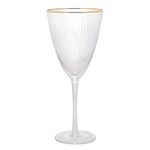 Taça De Vidro Friso Gold