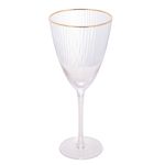 Taça De Vidro Friso Gold