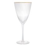 Taça De Vidro Friso Gold