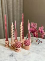 Castiçal Espiral Rosê Baixo (3D)