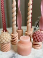 Castiçal Espiral Rosê Baixo (3D)