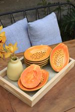 Petisqueira De Cerâmica Mamão Papaya