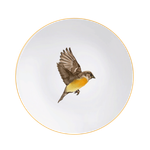 Prato Sobremesa Porcelana Sabiá Marrom
