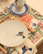 Prato Sobremesa Porcelana Sabiá Azul