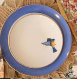 Prato Sobremesa Porcelana Sabiá Azul