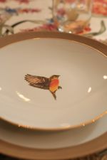 Prato Sobremesa Porcelana Sabiá Marrom