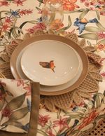 Prato Sobremesa Porcelana Sabiá Marrom