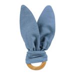 Porta-Guardanapo Orelinha Lisa Linen Azul Jeans