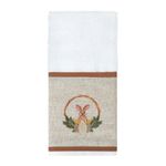 Toalha Lavabo Cru Bordada Basket Bunny