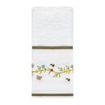 Toalha Lavabo Off-white Bordada Flora