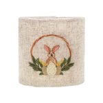 Porta Papel Higiênico Cru Bordada Basket Bunny