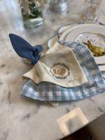 Porta-Guardanapo Orelinha Lisa Linen Azul Jeans