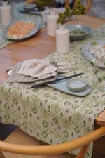 Trilho De Mesa Jacquard Jaipur Sálvia 1,60