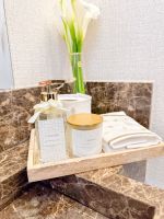 Toalha Lavabo Off White Bordado Proteção