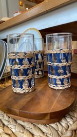Conjunto De Copos Treliça Marinho