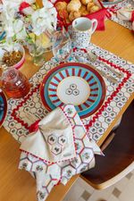 Guardanapo Linho Misto Beee ... Sweet Red 40X40
