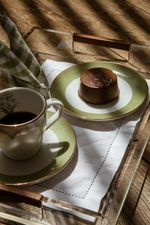 Toalha Para Bandeja Linho Misto Off-white Retangular 20X30 Cm