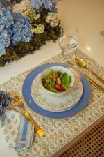 Guardanapo Linhão Estampado Provence Listra Azul