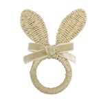 Porta-Guardanapo Palha Orelha Creme