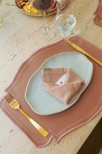 Lugar Americano Corino Skin Rosa Velho