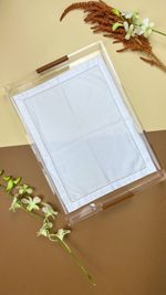 Toalha Para Bandeja Linho Misto Off-white Retangular 20X30 Cm