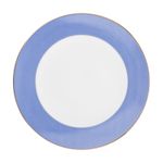 Prato Porcelana Sobremesa Paint Azul